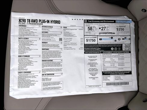 New 2026 Volvo XC90 T8 Plus w/ Protection Package AWD/4WD image 37