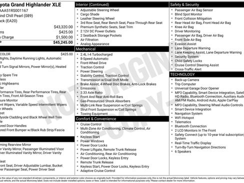 Used 2024 Toyota Grand Highlander XLE FWD image 39