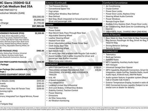 Used 2022 GMC Sierra 2500 SLE w/ SLE Convenience Package AWD/4WD image 3