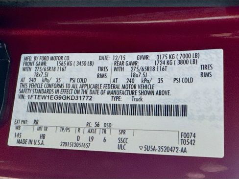 Used 2016 Ford F150 Lariat w/ Equipment Group 502A Luxury image 25