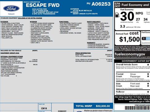 Used 2023 Ford Escape Active w/ Tech Pack #1 image 2