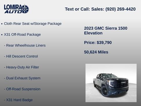 Used 2023 GMC Sierra 1500 Elevation w/ X31 Off-Road Package AWD/4WD image 33