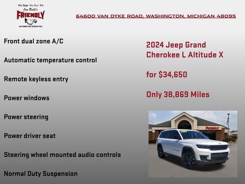 Used 2024 Jeep Grand Cherokee L Altitude AWD/4WD image 25