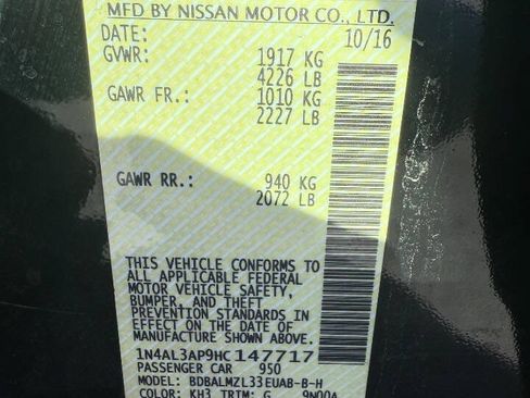 Used 2017 Nissan Altima 2.5 SV w/ Convenience Package FWD image 25
