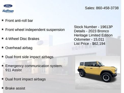 Used 2023 Ford Bronco Heritage Edition AWD/4WD image 20