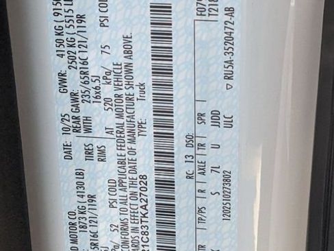 New 2026 Ford Transit 250 148 Medium Roof w/ Load Area Protection Package image 27