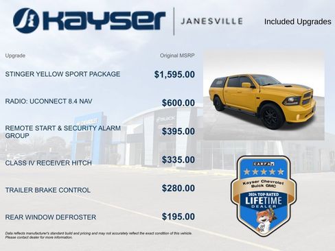 Used 2016 RAM 1500 Sport w/ Stinger Yellow Sport Package image 2