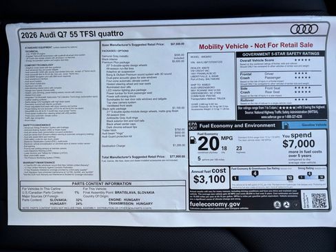 New 2026 Audi Q7 3.0T Premium Plus image 33