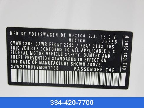 Certified 2025 Volkswagen Jetta GLI Autobahn w/ GLI Black Package image 30