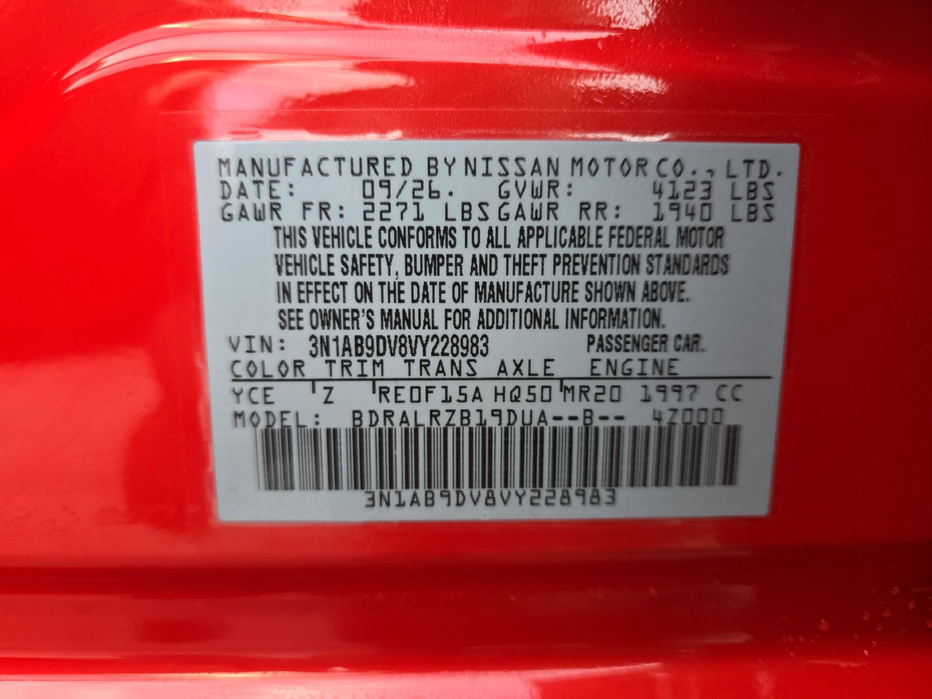 New 2027 Nissan Sentra SR w/ Floor Mat Package FWD image 32
