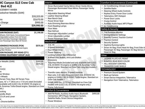 Used 2017 GMC Canyon SLE w/ All Terrain Package image 6