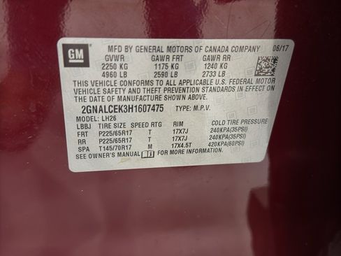 Used 2017 Chevrolet Equinox LT w/ Convenience Package image 34