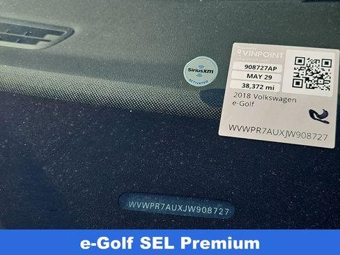 Used 2018 Volkswagen e-Golf SEL Premium w/ Driver Assistance Package FWD image 25