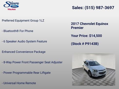 Used 2017 Chevrolet Equinox Premier w/ Enhanced Convenience Package FWD image 8