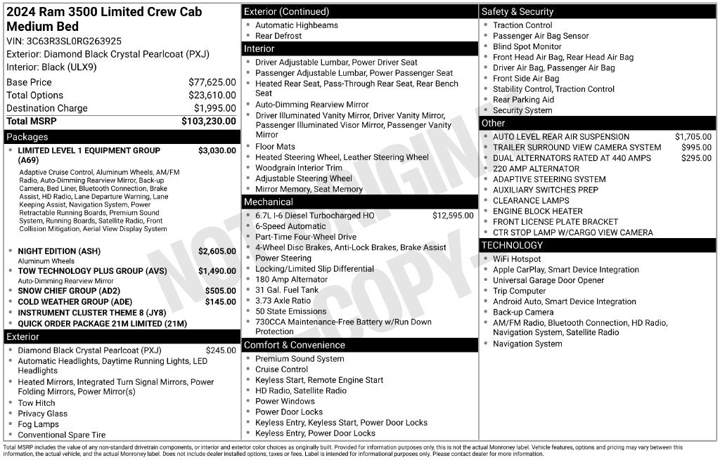 Certified 2024 RAM 3500 Limited AWD/4WD image 25