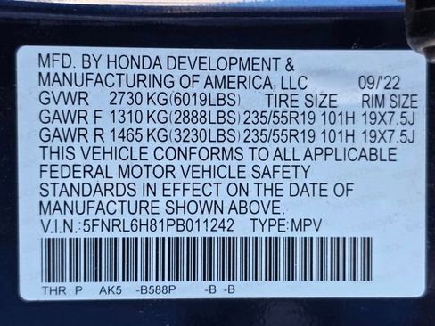 Used 2023 Honda Odyssey Touring image 22