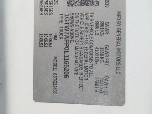 Used 2020 GMC Savana 2500 Regular Van 3D w/ Driver Convenience Package image 34