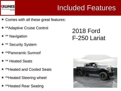Used 2018 Ford F250 Lariat w/ Lariat Ultimate Package AWD/4WD image 3