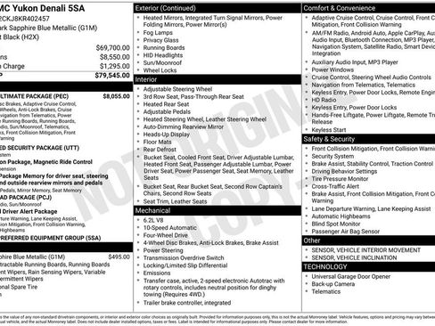 Used 2019 GMC Yukon Denali w/ Denali Ultimate Package image 34