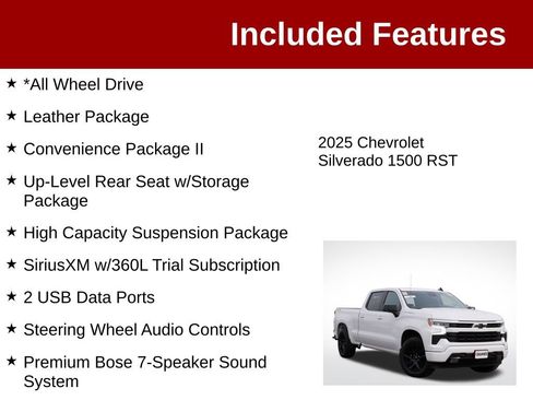 Used 2025 Chevrolet Silverado 1500 RST w/ Convenience Package II AWD/4WD image 3