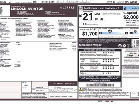 Used 2022 Lincoln Aviator Reserve w/ Equipment Group 201A image 2