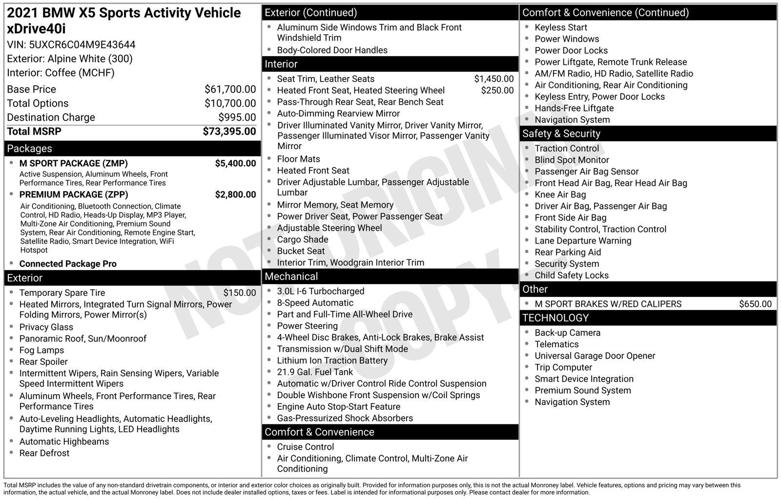 Used 2021 BMW X5 xDrive40i w/ M Sport Package AWD/4WD image 1