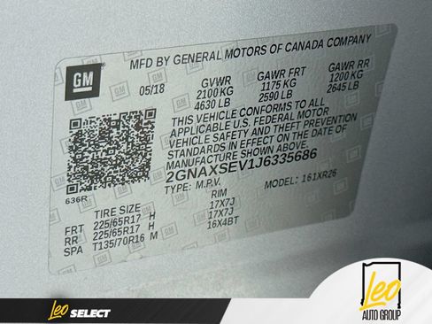 Used 2018 Chevrolet Equinox LT AWD/4WD image 34