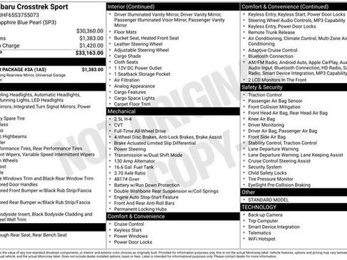 Certified 2025 Subaru Crosstrek 2.5i Sport w/ Popular Package #3A image 13