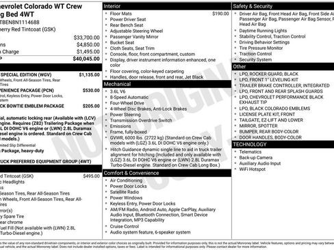 Used 2022 Chevrolet Colorado W/T w/ Custom Special Edition AWD/4WD image 6
