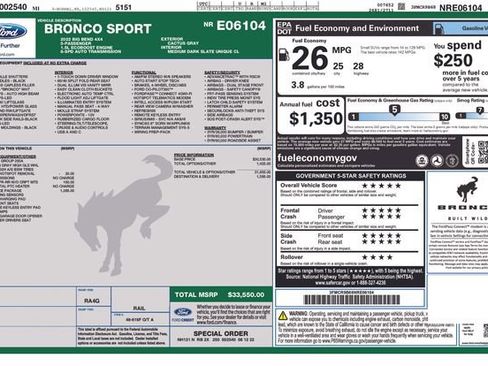 Used 2022 Ford Bronco Sport Big Bend w/ Convenience Package image 34