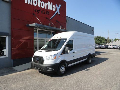 Used 2022 Ford Transit 350 148 High Roof Extended DRW w/ Exterior Upgrade Package RWD image 1