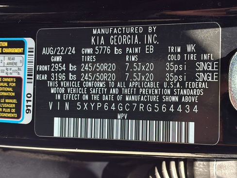 Used 2024 Kia Telluride S w/ S Sunroof Package FWD image 30