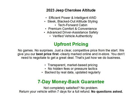 Used 2023 Jeep Cherokee Altitude Lux w/ Lux Elite Package AWD/4WD image 1