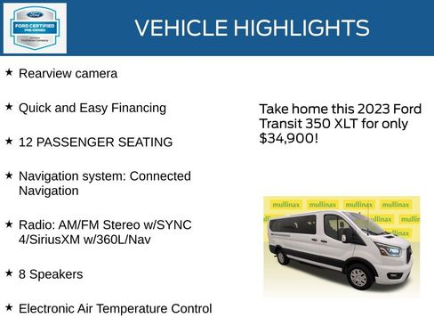 Certified 2023 Ford Transit 350 XLT image 24