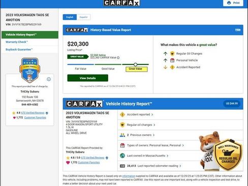 Used 2023 Volkswagen Taos SE w/ Black Wheel Package image 12