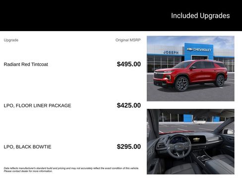 New 2026 Chevrolet Traverse High Country w/ LPO, Floor Liner Package FWD image 3
