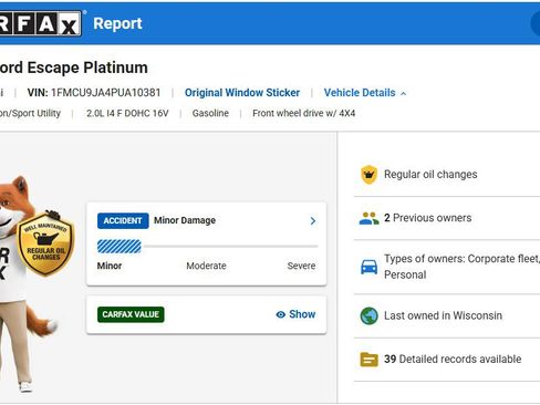 Used 2023 Ford Escape Platinum w/ Premium Technology Package image 2