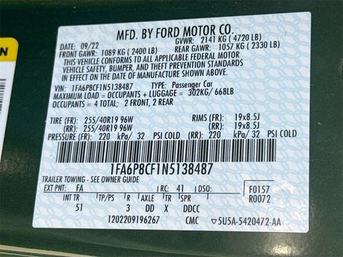 Used 2022 Ford Mustang GT Premium w/ Equipment Group 401A image 31