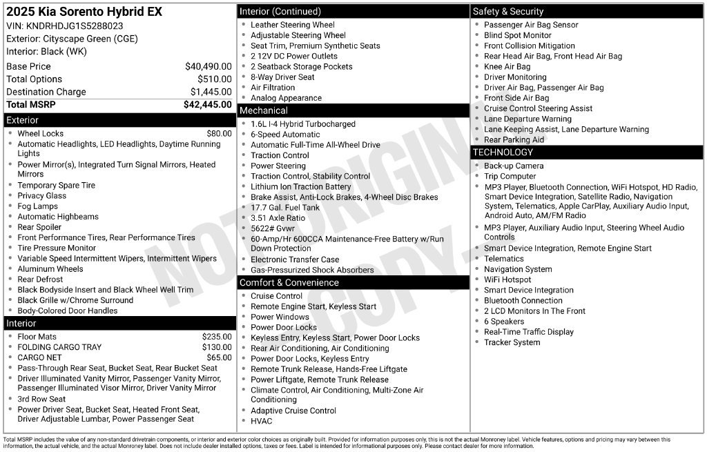Certified 2025 Kia Sorento EX AWD/4WD image 22