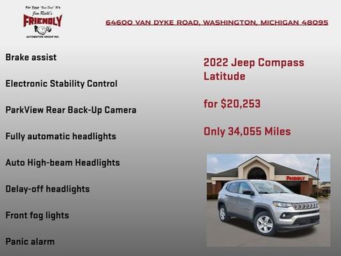Used 2022 Jeep Compass Latitude AWD/4WD image 20
