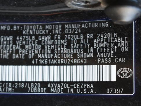Certified 2024 Toyota Camry XSE FWD image 33
