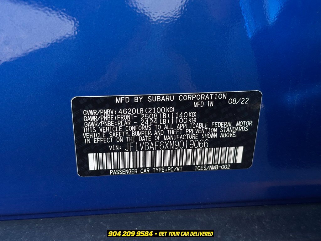 Used 2022 Subaru WRX Premium w/ Popular Package #2 AWD/4WD image 11