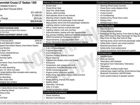 Used 2017 Chevrolet Cruze LT w/ Convenience Package FWD image 2