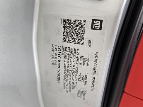 New 2026 Chevrolet Corvette Stingray Premium Conv w/ Z51 Performance Package image 12