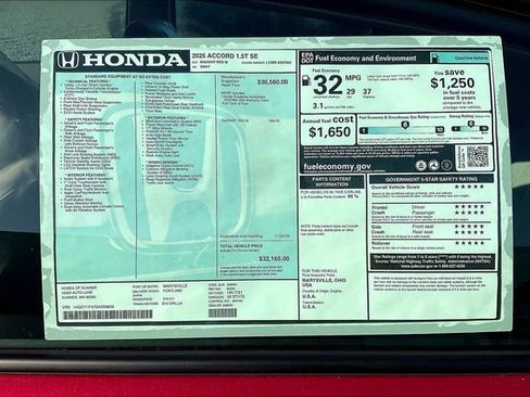 New 2025 Honda Accord SE image 30