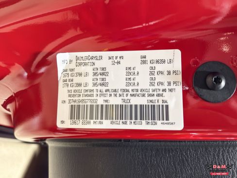 Used 2005 Dodge Ram 1500 Truck SRT-10 RWD image 53
