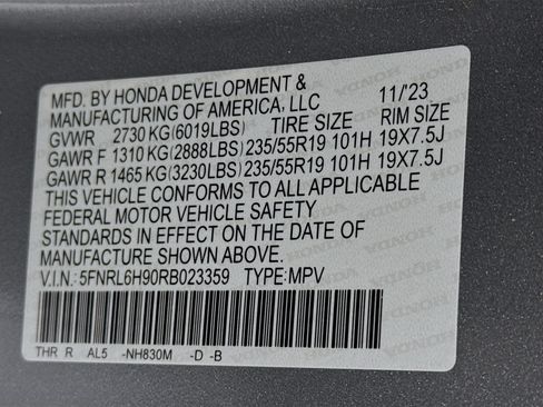 Certified 2024 Honda Odyssey Elite image 35