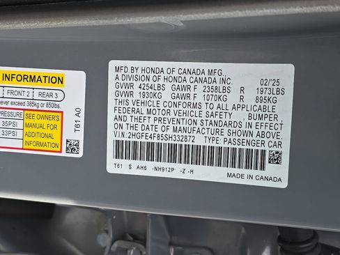 Used 2025 Honda Civic Sport image 37
