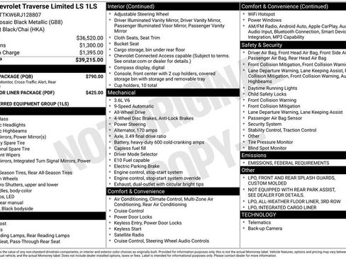 Used 2024 Chevrolet Traverse LS w/ Safety Package image 10