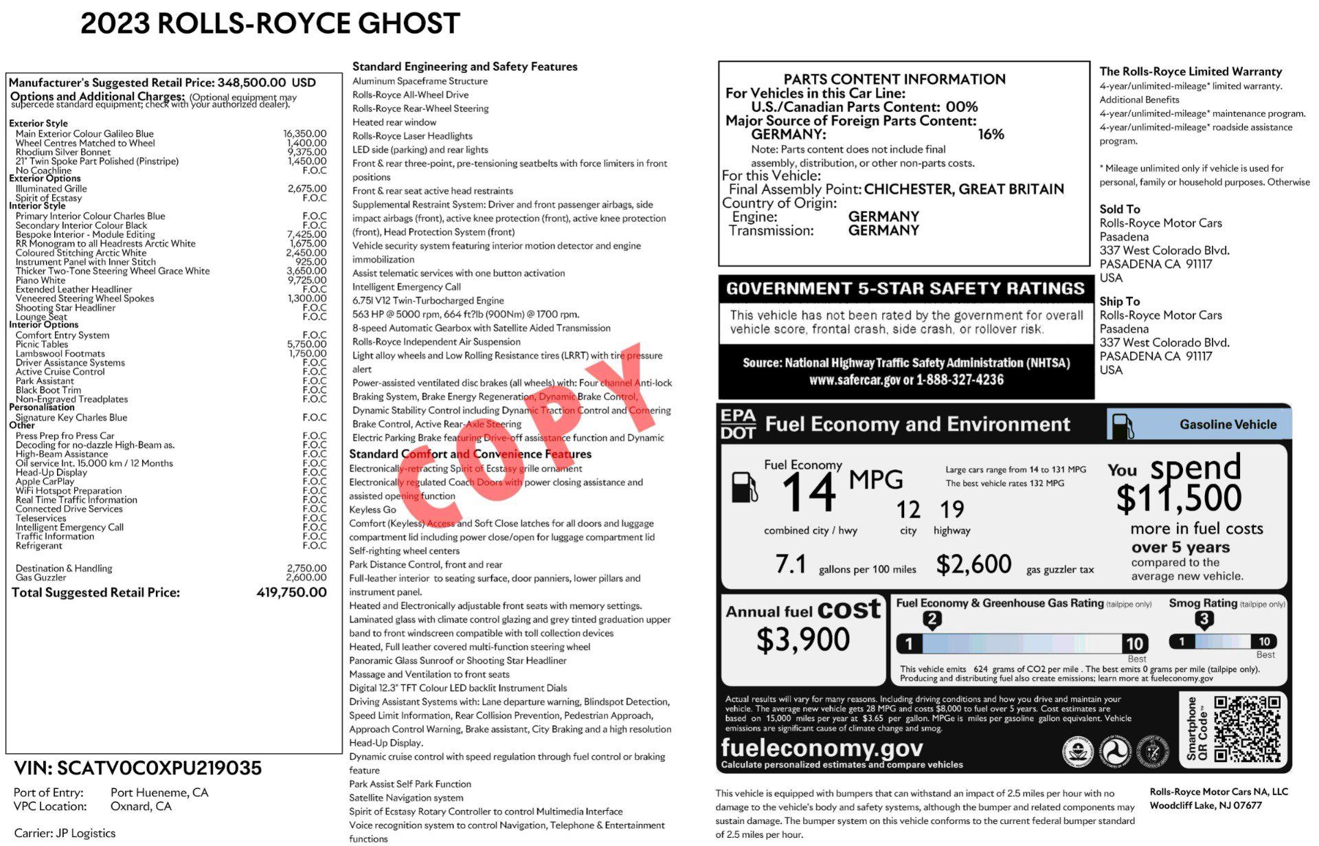 Used 2023 Rolls-Royce Ghost AWD/4WD image 24